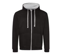 Felpa Misto Cotone AWDis CAPPUCCIO IN CONTRASTO zip UOMO