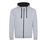 Felpa Misto Cotone AWDis CAPPUCCIO IN CONTRASTO zip UOMO