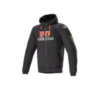 Alpinestars FQ20 Chrome Ignition Monster Hoodie, giacca in tessu S male Nero/Bianco/Rosso Chiaro