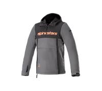 Alpinestars Sherpa Hoodie, giacca in tessuto XL male Nero/Grigio/Rosso Fluo