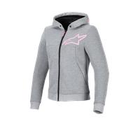Alpinestars Stella Chrome V2 Sport Felpa con cappuccio e zip da moto da donna, grigio, taglia M per donne