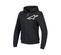 Felpa Moto Donna Alpinestars Stella Chrome V2 Sport Nero-Bianco L Nero