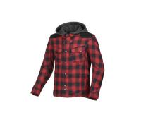 Macna Giacca moto tessile Inland Plaid Rosso Taglia M Uomo