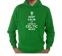 Felpa Music KJ13 keep calm and listen to Celtic music
