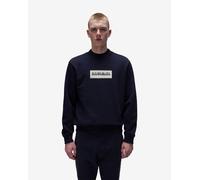 Felpa Napapijri Box Logo blu navy bianco - M