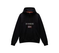 Felpa con cappuccio Napapijri Burgee Half Zip nero puro bianco rosso - L