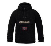 Napapijri Felpa con Cappuccio Burgee Mezza Zip Nero