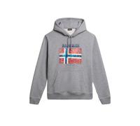 Felpa Napapijri Np0a4he9 Hoodie Grigio Chiaro