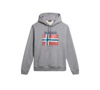 Felpa Napapijri Np0a4he9 Hoodie Grigio Chiaro