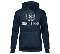 FELPA NAPOLI 1926 SSC CALCIO ORIGINALE Con Cappuccio Ufficiale Donna Uomo BLU