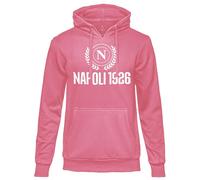 FELPA NAPOLI 1926 SSC CALCIO ORIGINALE Con Cappuccio Ufficiale Donna Uomo ROSA