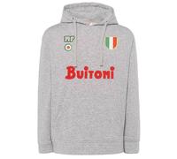 FELPA NAPOLI anni 80 scudetto MARADONA 10 calcio 87 grigia cappuccio retrò away