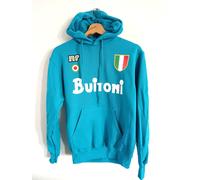 FELPA NAPOLI buitoni scudetto coppa MARADONA calcio 1987 azzurra con cappuccio