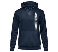 FELPA NAPOLI SSC CALCIO ORIGINALE Con Cappuccio Ufficiale Donna Uomo BLU NAVY