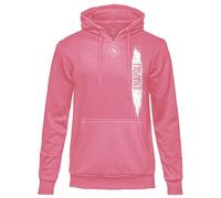 FELPA NAPOLI SSC CALCIO ORIGINALE Con Cappuccio Ufficiale Donna Uomo ROSA