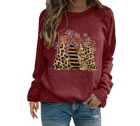 Felpa natalizia da donna con stampa divertente e divertente, con stampa di caffè, caramelle, pupazzo di neve, girocollo, maniche lunghe, casual, vestibilità larga, per interni ed esterni, regali di