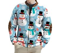 Felpa natalizia da uomo, vestibilità ampia, a maniche lunghe, con stampa 3D, felpa per attività all'aperto, abbigliamento da festa, pullover per regali di Natale all'aperto, Mr1, XXL