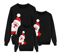 Felpa Natalizia Per Famiglia Felpe Natale Coppia Maglione Natalizi Manica Lunga Con Stampa Renna Senza Cappuccio Girocollo Invernale Sweatshirt Coordinate Natalizi Felpe Famiglia Maglia Pullover2