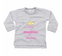 Felpa neonata personalizzata con nome sono la principessa di zia con corona e...