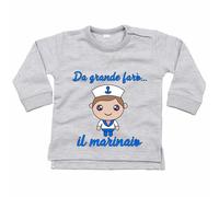 Felpa neonato da grande farò il marinaio