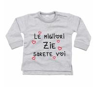 Felpa neonato le migliori zie sarete voi grafica neutra