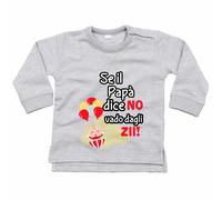 Felpa neonato personalizzabile con nome se il papà dice di no vado dagli zii ...
