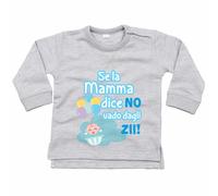 Felpa neonato personalizzabile con nome se la mamma dice di no vado dagli zii