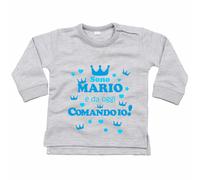 Felpa neonato personalizzata con nome da oggi comando io con corone