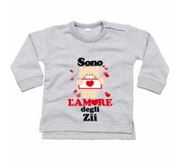 Felpa neonato personalizzata con nome e orsetto sono l'amore degli zii grafic...