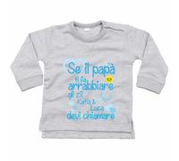 Felpa neonato personalizzata con nome se papà ti fa arrabbiare gli zii devi c...