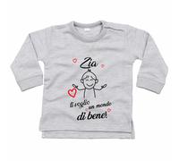 Felpa neonato zia ti voglio un mondo di bene