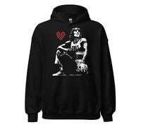 Felpa nera canguro con cappuccio design Rock Bring Me The Horizon