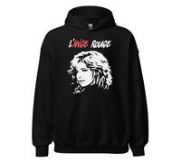 Felpa nera Canguro con cappuccio design Rock Mylene Farmer