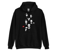 Felpa nera canguro con cappuccio design rock Rammstein Lindeman Kruspe