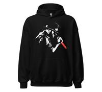 Felpa nera canguro con cappuccio design rock spagnolo El Barrio