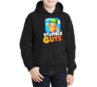 Felpa Nera Cappuccio STUMBLE GUYS bambino bambini ragazzo ragazza gioco zaino