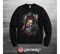Felpa nera Chucky Bambola Assassina Horror Film