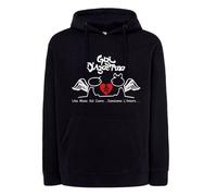 Felpa Nera Gigi d'agostino Danziamo L'amore Dag 90 bla bla cappuccio o girocollo