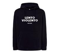 Felpa Nera Gigi d'agostino lento violento dag musica 90's cappuccio o girocollo