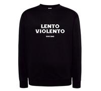 Felpa Nera Gigi d'agostino lento violento dag musica 90's cappuccio o girocollo