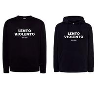 Felpa Nera Gigi d'agostino lento violento dag musica con cappuccio o girocollo