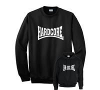 Felpa nera HARDCORE musica rave techno punk hc unisex con e senza cappuccio nera