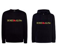 Felpa Nera Home Alone con Cappuccio o Girocollo Mamma ho perso l'aereo Anni 90
