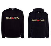 Felpa Nera Home Alone con Cappuccio o Girocollo Mamma ho perso l'aereo Anni 90