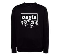 Felpa nera Liam Noel Gallagher Britpop rock 90 musica cappuccio o girocollo Oasi