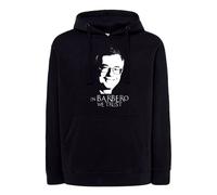 Felpa Nera Prof Alessandro Barbero In barbero we trust Girocollo o Cappuccio