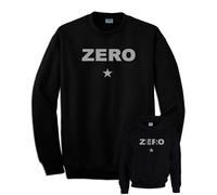 Felpa nera Smashing Pumpkins ZERO stella con stampa bianca o argento cappuccio