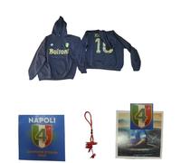 felpa NERA stadio fan maradona cappuccio maglia napoli buitoni FESTA 100 ANNI