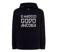 Felpa Nera tifoso bianconero 5 Maggio Godo ancora con cappuccio o girocollo