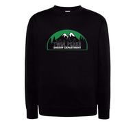 FELPA nera Twin Peaks Sheriff Department DAVID LYNCH cinema cappuccio girocollo